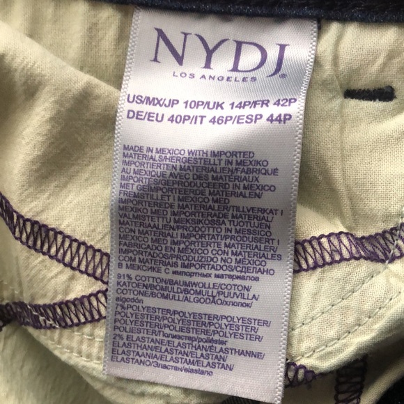 NYDJ Los Angeles Embroidered Alina Wide Cuff Ankle Lift x Tuck Jeans - Picture 10 of 10